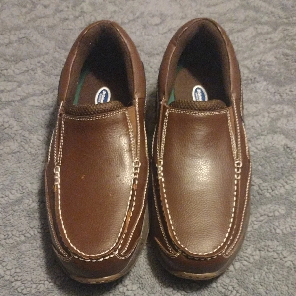 Dr. Scholl's Advanced Comfort Leather Classic Brown Loafers - Picture 3 of 10